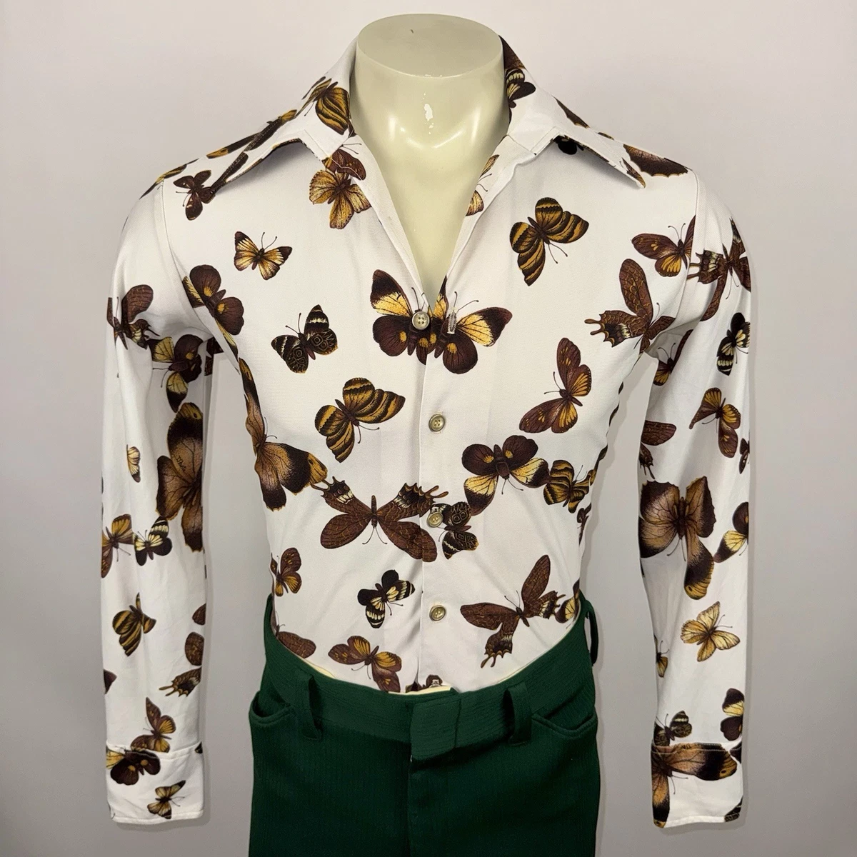 White Button-Front Vintage Casual Shirts for Men for sale | eBay