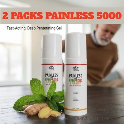 ETERNAL Painless 5000 & Turmeric 2 PACKS (rápido alivio Profundo Al Instante )