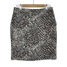 LOFT Pencil Skirt Women Size 6 Brown Grey Animal Print Professional Workwear