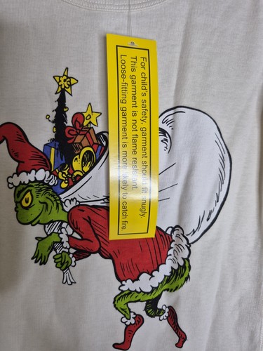 NWT Hanna Andersson The Grinch Pajama Set Youth Boys Size 10 - Picture 6 of 8