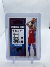 2020-21 Panini Contenders Basketball International Ticket Joel Embiid Red Foil