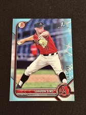 2022 Bowman Draft Paper Base Sky Blue #BD-72 Landon Sims /499  Diamondbacks