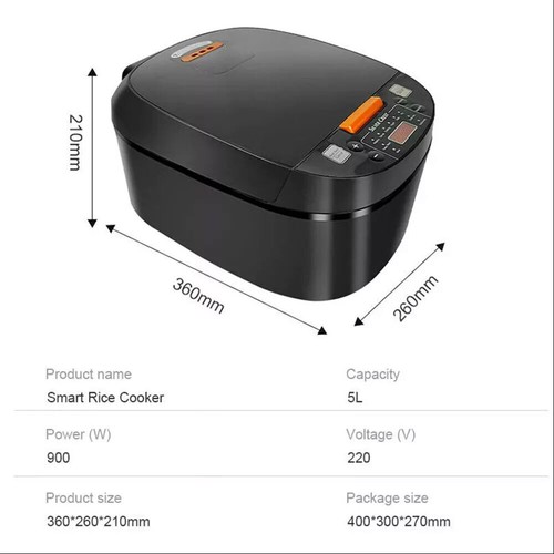 Arrocera 5L Multicooker Vaporera Arroz Olla Acero Inoxidable Olla a Presión - Imagen 7 de 13