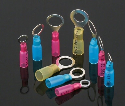 Heat Shrink Wire Connectors Electrical Ring Spade Crimp Terminal Assortment USA - Picture 15 of 24