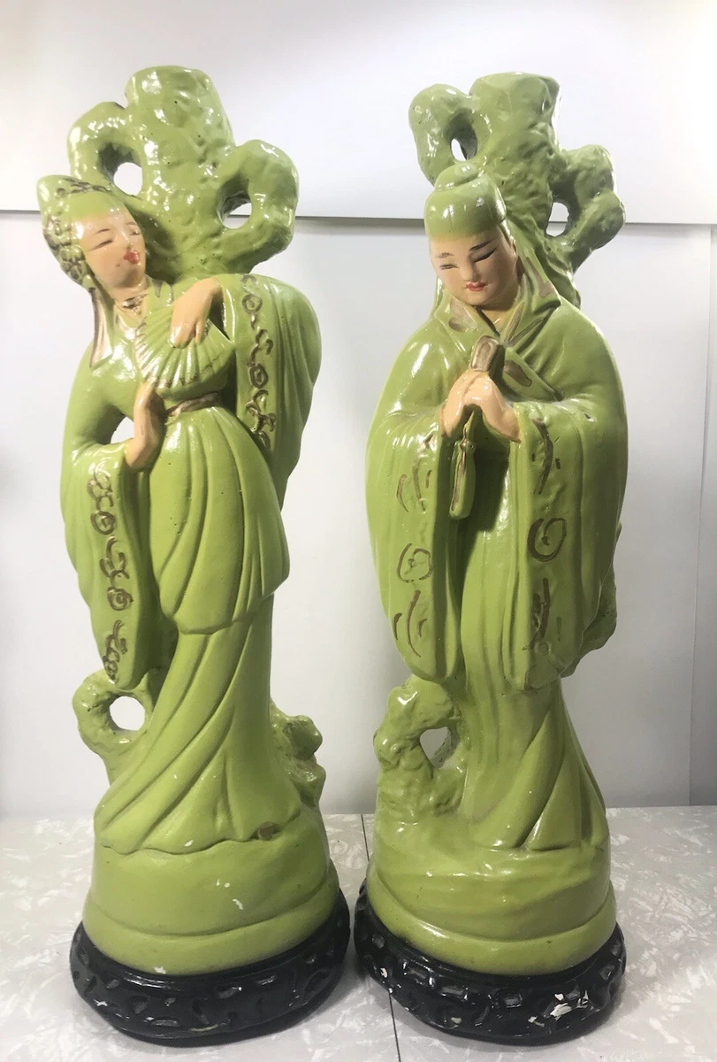 Vintage man and on sale woman lamps