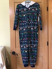 New Disney Store Mickey Mouse Pajama Romper Jumpsuit Kids Christmas L XL