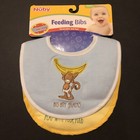 Nuby Monkey Baby Feeding Bibs 2 Pack Machine Washable 100% Cotton New