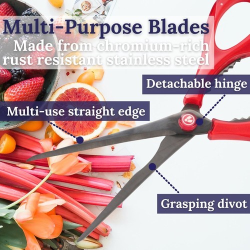 Culinary Queen 6-in-1 Kitchen Shears - Picture 4 of 14