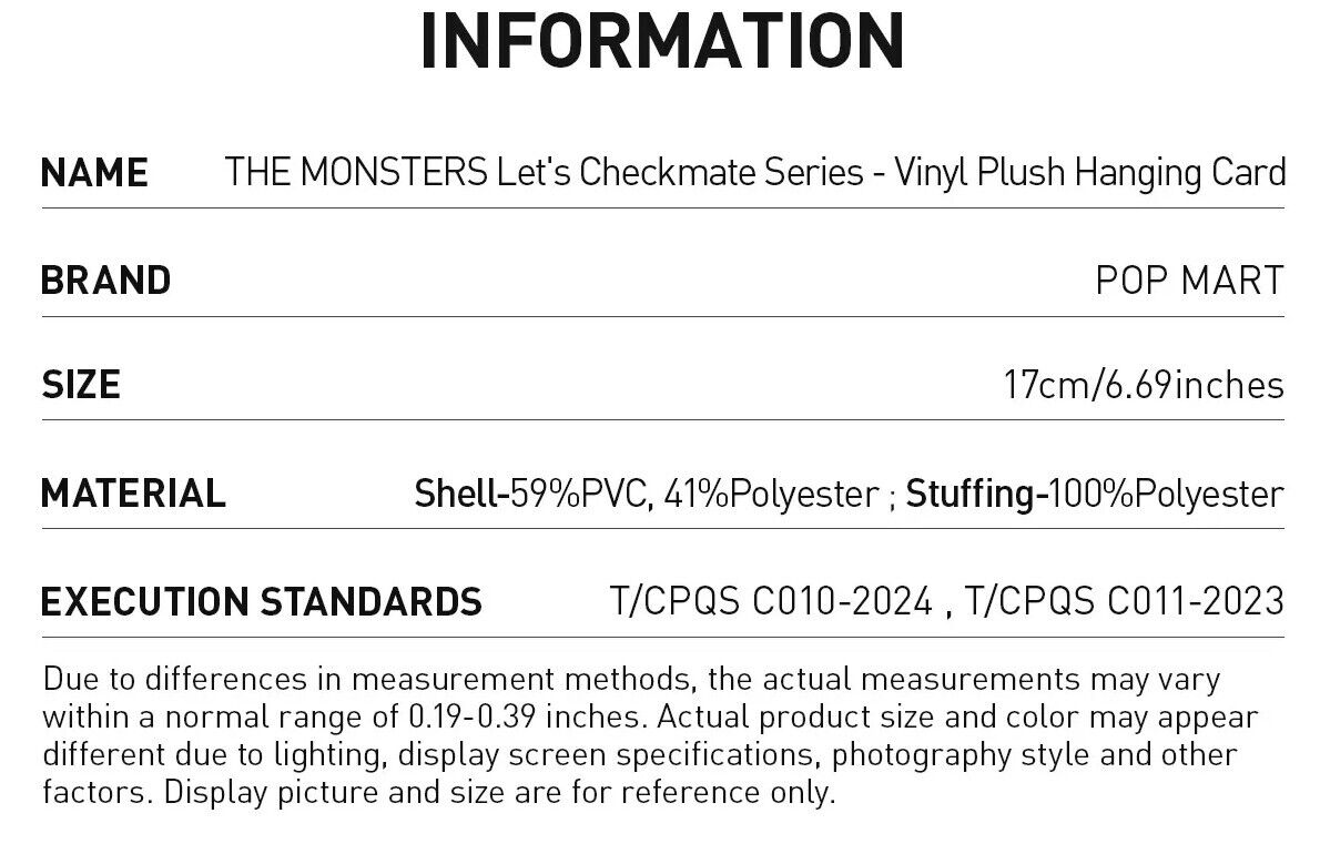Authentic)POP MART LABUBU THE MONSTERS Let's Checkmate Vinyl Authentic)POP MART LABUBU THE MONSTERS Let's Checkmate Vinyl