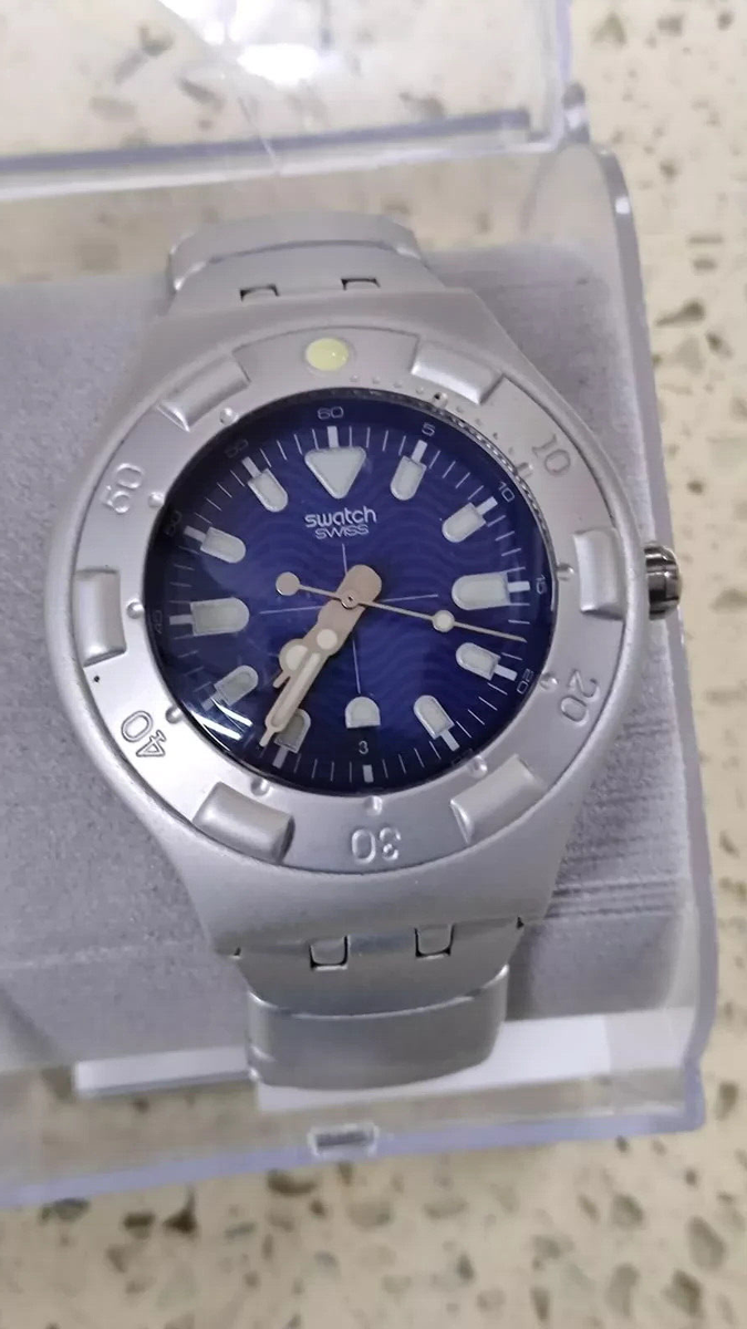 SWATCH IRONY SCUBA 200+YDS4004AM ALUMINIUM AG 1998 NOS | eBay