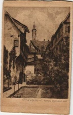 Old postcard postcard Rothenburg- Hof in der Marien pharmacy GERMANY (1075449)