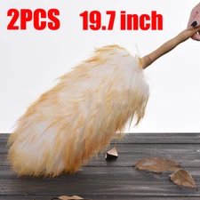2PC 50CM Artificial Wool Duster Dusting Brush Anti Static Cleaning Tool Home Car