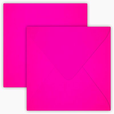 Paper24Plus # 25 St. Neon Pink  feuchtklebend -15,5 x 15,5 cm 155 x 155 mm