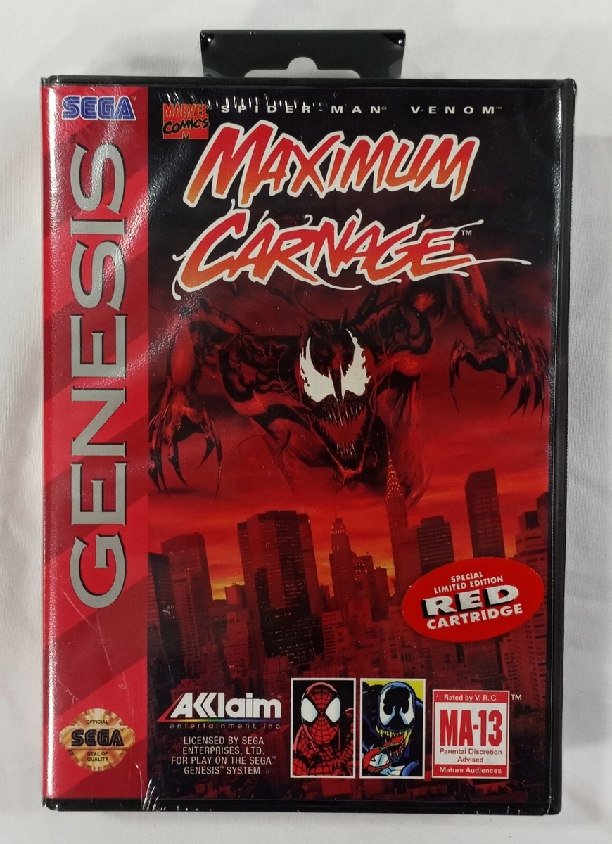Spider-Man Venom Maximum Carnage Sega Genesis Hardcover HC Pins