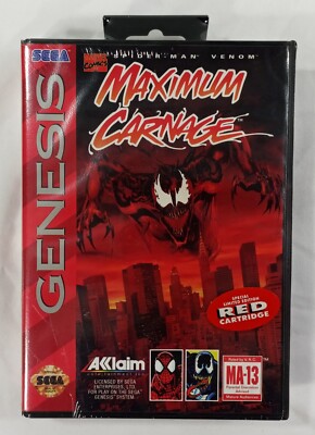 Spider-Man Venom Maximum Carnage Sega Genesis Hardcover HC Pins