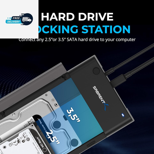 SABRENT USB 3.0 to SATA External Hard Drive Lay-Flat Docking Station for 2.5 or - Picture 2 of 12