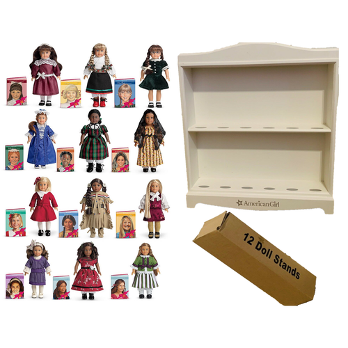 NEW American Girl MINI DOLLS SET (12) + Shelf Books Boxes Stands 25 Anniversary eBay