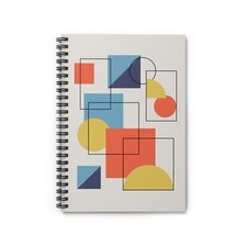 Colorful Shapes Spiral Notebook Ruled Line 