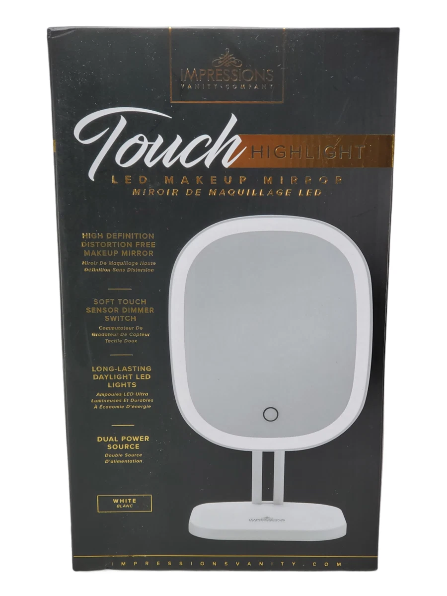 Touch highlight sale led makeup mirror