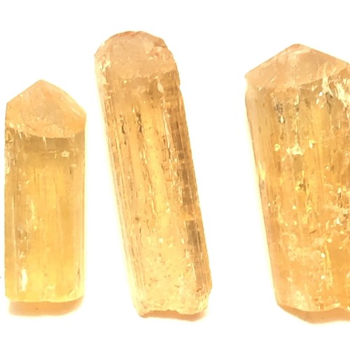 50.09 Carats Natural Brazilian Imperial Topaz 7 Crystal Lot USA Free Shipping - Picture 3 of 17