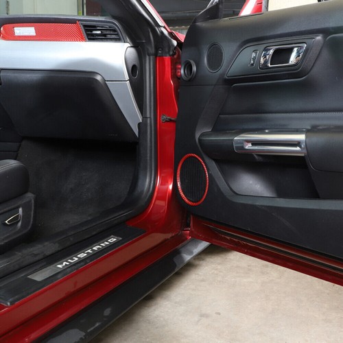Door Speaker Frame Ring Decal Cover Interior Trim Ford Mustang 2015+ Accessories - Picture 2 of 6