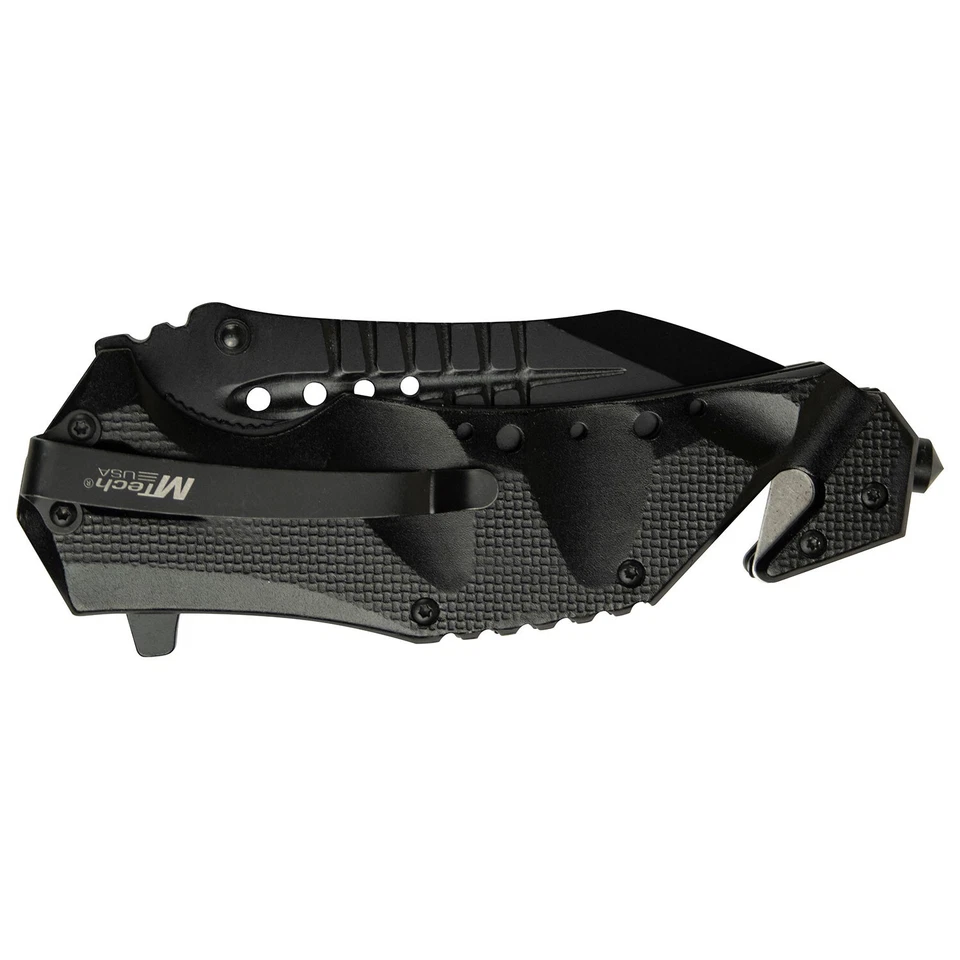 Cuchillo Plegable 9" EE. UU. Balistic Pocket Spring Assist, Hoja Negra, 5 Pulgadas Cerrado Foto 2 de 4