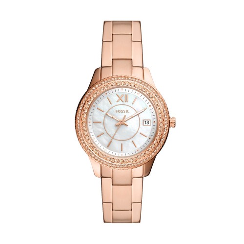 Fossil Women\'s Watch ES5201 Quartz Two Tone Silver Rose Gold Steel 28mm Fossil Women main image 2