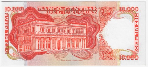 Uruguay 10000 Pesos ND 1974 P 53 b UNC - Picture 2 of 2