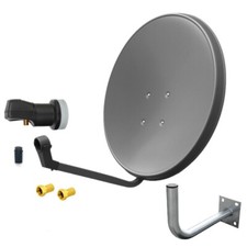 Impianto satellitare HD da 60 cm digitale singolo LNB + supporto a parete 45 ...