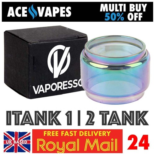 VAPORESSO iTANK 1 | 2 Bulb Bubble Fatboy Pyrex Glass Tubes UK TPD - x1/x3 i tank - Picture 4 of 5