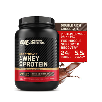Optimum Nutrition,Gold Standard 100% Whey Protein Powder, Double Chocolate 1.5lb