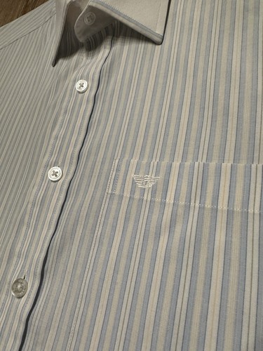 Vintage 80s Georgio Armani White Collar Winchester Button Up Shirt Size 16/32-33 - Picture 7 of 14