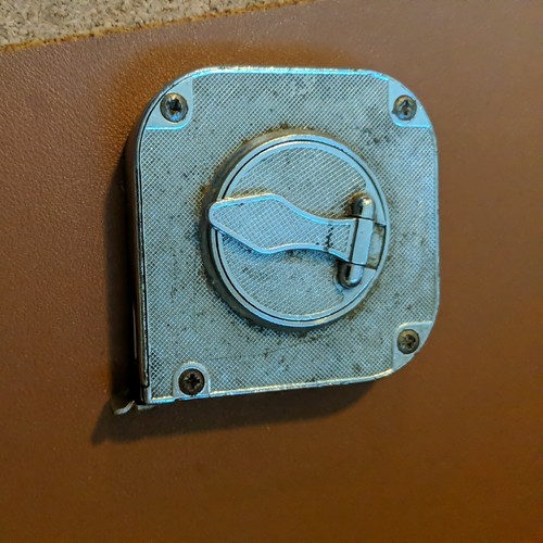 Cinta métrica de metal con carrete de 25 pies Diston Carlson de colección en muy buena condición herramientas de carpintero - Imagen 2 de 4