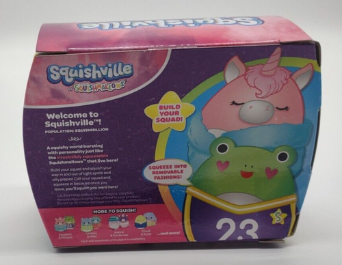 Squishmallows Squishville Elizabeth Unicorn Philippe Frog Fashion 2 Pk 2" Plush - Picture 2 of 2