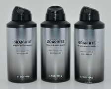 3 NEW BATH BODY WORKS GRAPHITE MEN'S COLLECTION BODY SPRAY MIST 3.7 OZ SAGE