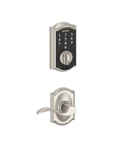 Schlage Touch Camelot Satin Nickel Electronic Deadbolt Lighted Keypad