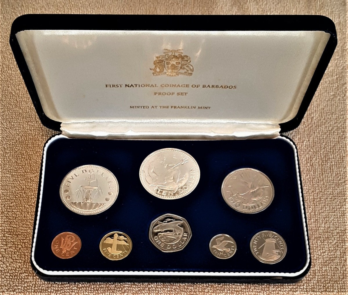 K*n様 バルバドス政府公式発行　1973年版プルーフコイン バルバドス 噴水 5ドル銀貨 1973 Proof | 世界のコイン,クラウン