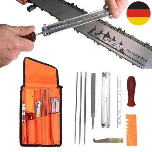 10 Feilen Set Schärfset Feile Tasche Für Motorsäge Kette Kettensägen Schärfen - Bild 4 von 13