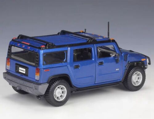 Modellino auto in metallo scala 1:24 2003 Hummer H2 giocattoli ornamento IDEA REGALO - Foto 9 di 11