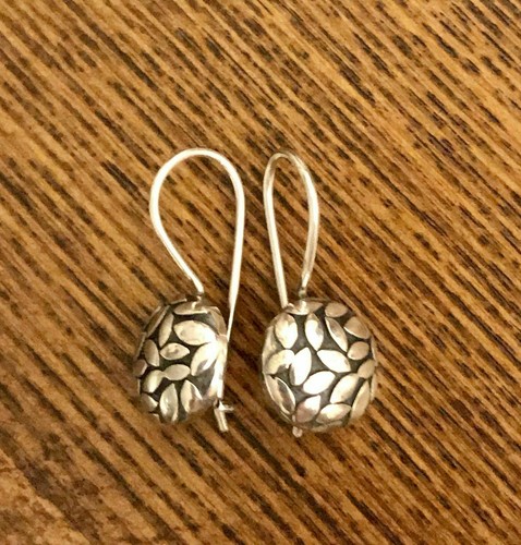 Pendientes de plata esterlina 925 hoja de pétalo Silpada W1339 bola redonda gota - Imagen 10 de 12