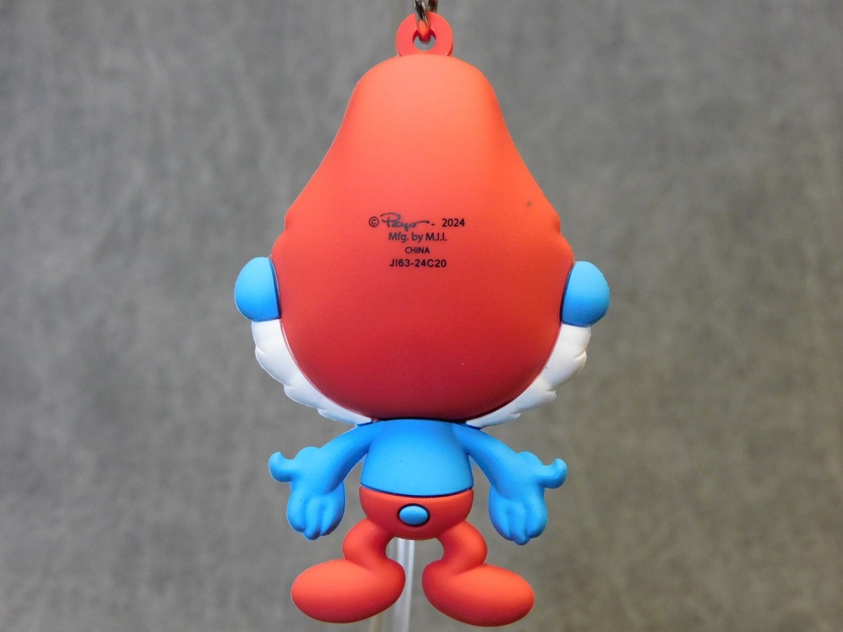Smurfs NEW * Papa Smurf Clip * Blind Bag Cartoon Key Chain