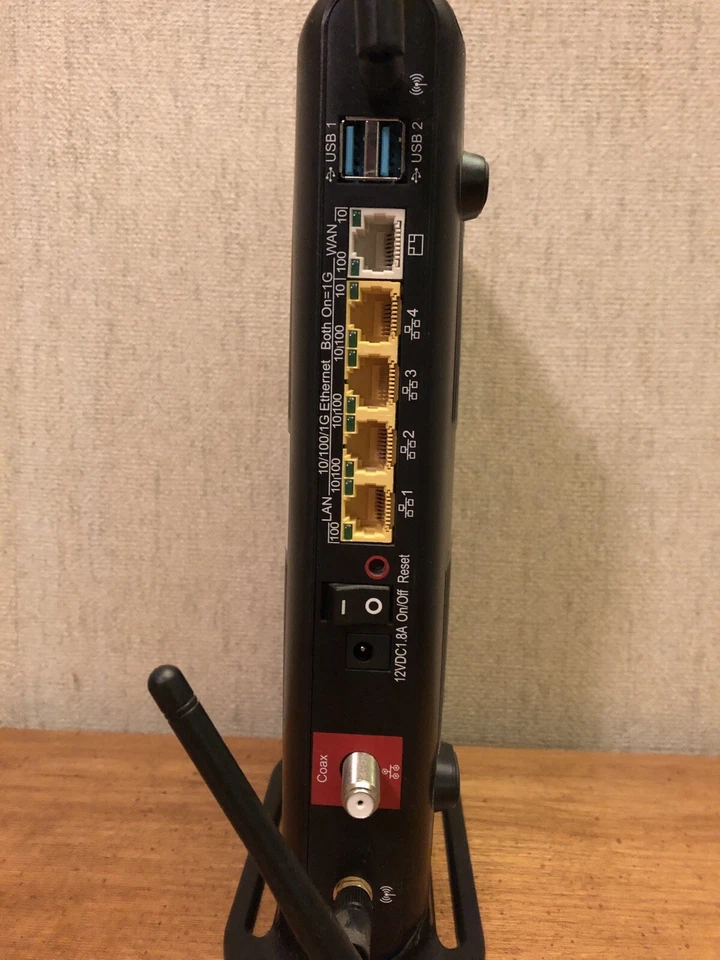 Router Verizon FIOS Actiontec MI424WR con soporte, cable Ethernet y CD manual Foto 3 de 4