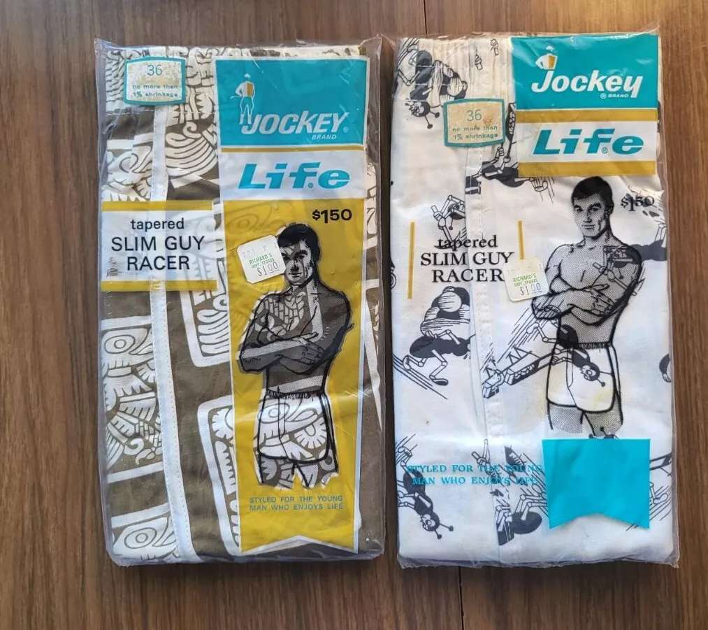 Vintage 1964 Jockey Life Tapered Slim Guy Racer Boxer Brief Lot Of