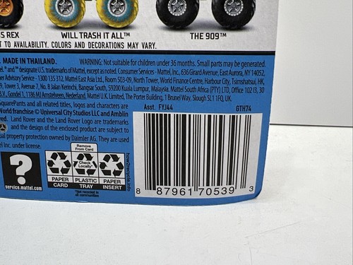 Hot Wheels Monster Trucks 2021 1:64 "WILL TRASH IT ALL" RUOTA COOL 06/06, NUOVO! - Foto 7 di 8
