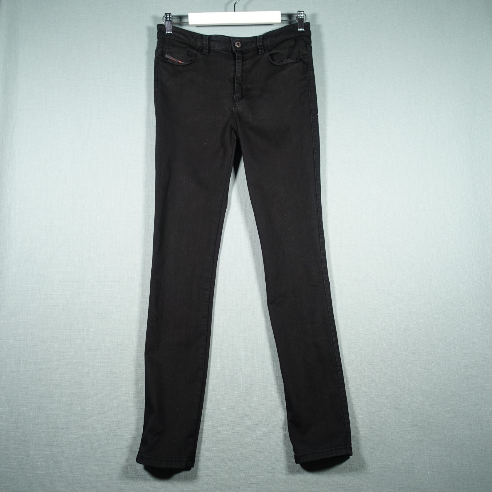 Diesel Skinny Jeans Womens W29 L32 Black Skinzee High Waist 0813E Stretch Slim-image