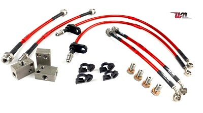 Honda Civic FN2 Type R FULL KIT WM Stainless Steel Braided Brake Hoses / Lines