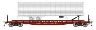 Rapido Trains 138017A Rapidotrains F30D 50' TOFC Flatcar w/Trailer ''TTX''