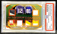 PSA 9 MINT 2019 LEAF ULTIMATE SPORTS COMBOS TOM BRADY RANDY MOSS PATCH /25 G3584