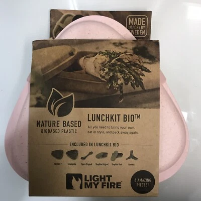 Light My Fire Camping Mess Kit - 6 pcs Mess Kit for Camping 1 Person - Reusable