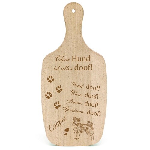 Deko Hundeschild Geschenk Hund Shiba Inu -...alles Doof- - Bild 1 von 6